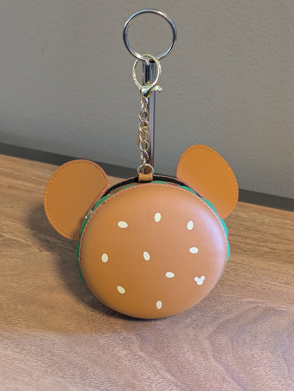 Disney Parks Mickey Mouse Hamburger Icon Bag Charm Keyring Disney Flair